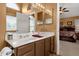 Primary bathroom has double vanity with overhead lighting and is attached to the primary bedroom at 1558 W Maplewood St, Chandler, AZ 85286