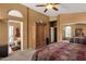 Spacious primary bedroom has an ensuite bathroom and closet for storage at 1558 W Maplewood St, Chandler, AZ 85286