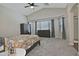 Serene Primary bedroom featuring a vaulted ceiling, plush carpeting, and a bay window at 3812 W Carlos Ln, San Tan Valley, AZ 85144