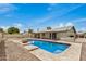Backyard with a patio, private pool, and desert landscaping at 5101 E Toniko Dr, Phoenix, AZ 85044