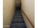 Carpeted stairway with wooden handrail, leading to an upper or lower level at 664 N Glenview --, Mesa, AZ 85213