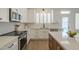 Updated kitchen with stainless appliances, white cabinets, bright countertops, and eat in island at 7297 E Black Rock Rd, Scottsdale, AZ 85255