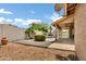 View of backyard featuring a covered patio, pool and privacy fence at 8913 S Forest Ave, Tempe, AZ 85284
