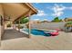 Beautiful backyard pool with a covered patio area at 8913 S Forest Ave, Tempe, AZ 85284
