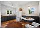 Cozy kitchen with custom cabinets, butcher block countertops, and a stylish eating nook at 905 E Coronado Rd, Phoenix, AZ 85006