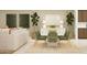 Open-concept living space showcasing the dining area with modern furnishings at 9739 W Catalina Dr, Phoenix, AZ 85037