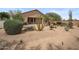 Desert landscaped backyard with native plants, gravel, and view of the house at 1029 E Ian Dr, Phoenix, AZ 85042