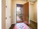 Inviting foyer with a decorative rug and stylish front door at 10507 S 181St Ave, Goodyear, AZ 85338