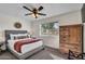 Comfortable bedroom with carpet, ceiling fan, and a window that lets in lots of light at 1142 E Westchester Dr, Tempe, AZ 85283