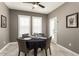 Cozy breakfast nook with natural light from shuttered windows, perfect for casual dining at 16514 W Sandia Park Dr, Surprise, AZ 85374