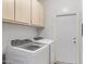 Functional laundry room with modern appliances and ample overhead cabinet space at 17292 W Pinnacle Vista Dr, Surprise, AZ 85387