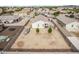 Aerial view of the fenced backyard, offering ample space for outdoor activities and landscaping at 2614 S 120Th Ave, Avondale, AZ 85323