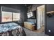 Comfortable bedroom with window views, a ceiling fan, and tasteful decorations at 30511 N 162Nd Way, Scottsdale, AZ 85262