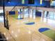 Indoor basketball court with polished wooden floor and 'Anthem' banner in a community gymnasium at 42023 N Bridlewood Way, Anthem, AZ 85086
