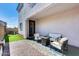 Inviting outdoor patio featuring comfortable seating and a charming fire pit table at 651 N Bay Dr, Gilbert, AZ 85233