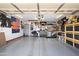Spacious garage with well-organized storage, tool racks, and ample workspace at 6732 W Sack Dr, Glendale, AZ 85308