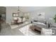 Open-concept dining and living room with light gray walls, hardwood flooring, and modern décor at 7949 W Wescott Dr, Glendale, AZ 85308