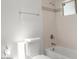 Bathroom with an updated shower-tub and toilet at 8732 E Sandalwood Dr, Scottsdale, AZ 85250