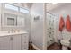 Cozy bathroom featuring a vanity with a sink, and a shower-tub combination at 10723 N 118Th Way, Scottsdale, AZ 85259