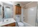 Bathroom with a toilet, vanity, shower, and bath combo at 1520 N Milly Pl, Casa Grande, AZ 85122