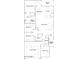 Detailed floor plan featuring 4 bedrooms, 2 baths, kitchen, and a two-car garage at 17348 W Smoketree Dr, Surprise, AZ 85387