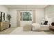 Bright bedroom with large windows, neutral colors, and stylish furniture at 17403 W Swayback Pass, Surprise, AZ 85387