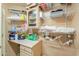 A storage room with shelves and a small desk area at 4560 E Paso Trl, Phoenix, AZ 85050