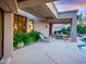 Relaxing back patio featuring lounge chairs, a fire pit and access to the sparkling pool at 9878 N 79Th Pl, Scottsdale, AZ 85258