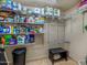 Well-organized pantry with metal shelving at 9878 N 79Th Pl, Scottsdale, AZ 85258