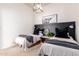 Bright bedroom with twin beds, stylish decor, and modern lighting at 12642 N Mountainside Dr # B, Fountain Hills, AZ 85268
