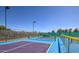 Bright and colorful pickleball court with a well-maintained playing surface at 18226 W Stinson Dr, Surprise, AZ 85374