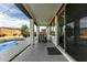 A backyard that features a pool and patio area at 23503 S 228Th Pl, Queen Creek, AZ 85142