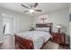 Comfortable bedroom with a ceiling fan, a full-size bed, and neutral walls for a relaxing retreat at 2508 N Karen Dr, Chandler, AZ 85224