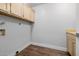 Laundry room with upper and lower cabinets, plus wood-look flooring at 26 W Morten Ave, Phoenix, AZ 85021