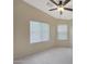 Bright bedroom with neutral walls, carpet, blinds, and a ceiling fan at 2627 E Gary Way, Phoenix, AZ 85042