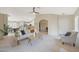 Inviting living room with neutral tones, ceiling fan, and open floor plan at 2627 E Gary Way, Phoenix, AZ 85042