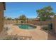 Inviting backyard pool with desert landscaping at 2627 E Gary Way, Phoenix, AZ 85042