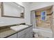 Charming bathroom with a vanity, toilet, tub/shower combo with a tiled surround at 3429 E Coolidge St, Phoenix, AZ 85018
