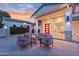 Spacious outdoor patio with sleek furniture, stylish design and perfect for entertaining guests at 3429 E Coolidge St, Phoenix, AZ 85018