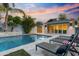 Inviting pool at sunset, with lounge seating at 3429 E Coolidge St, Phoenix, AZ 85018