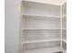 Walk-in pantry with white shelving offers ample storage space for food and supplies at 41825 W Mesquite Rd, Maricopa, AZ 85138