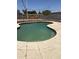Private pool complete with lounge area and a tall net; great for volleyball at 5542 W Monte Cristo Ave, Glendale, AZ 85306