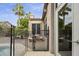 Beautiful backyard features a pool area and a covered patio for outdoor entertaining at 7262 W Firebird Dr, Glendale, AZ 85308