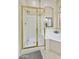 Bright bathroom featuring large shower and tub with tile surround at 7262 W Firebird Dr, Glendale, AZ 85308