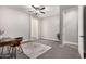 Open concept bedroom with gray carpet, an adjacent office area, and natural light at 9448 W Villa Hermosa --, Peoria, AZ 85383