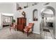 Open living area with elegant furnishings and a view of the bedroom at 1214 W Sand Dune Dr, Gilbert, AZ 85233