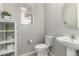 A half bath with white fixtures and simple decor at 14727 W Pasadena Ave, Litchfield Park, AZ 85340