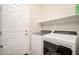 Well-lit laundry room with modern washer and dryer, offering convenience and functionality at 22259 N 102Nd Ln, Peoria, AZ 85383