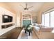 Inviting living room boasts a comfortable sectional sofa and stylish décor at 2709 E Vista Dr, Phoenix, AZ 85032