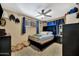 Inviting bedroom featuring a large bed and modern décor at 2907 W Townley Ave, Phoenix, AZ 85051